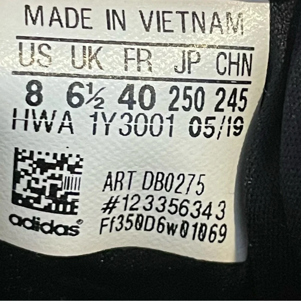 Adidas Black and White Sneakers - Picture 4 of 4